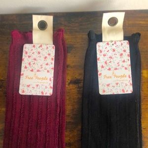 Free People Pointelle Over The Knee knit socks - 2 pairs